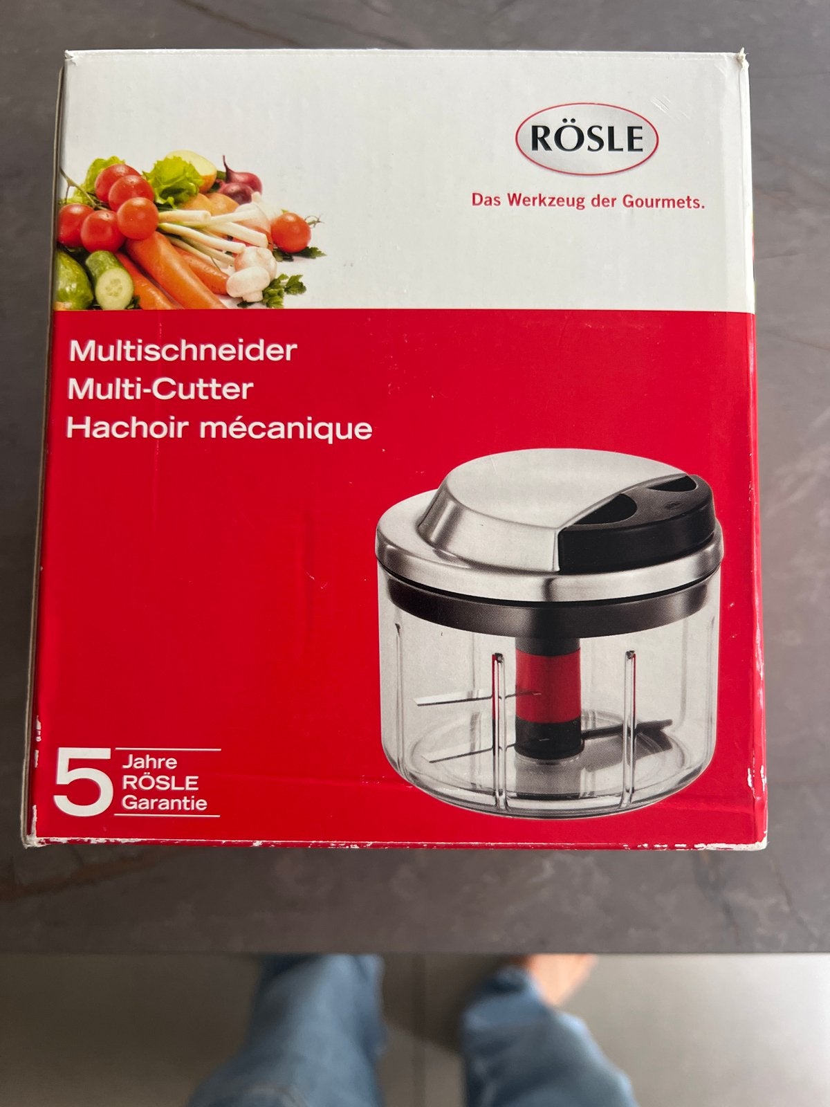Rösle Multisnijder voor fruit en groente - Nieuw in doos, Snijmachine, Ophalen of Verzenden, Nieuw, Overige merken