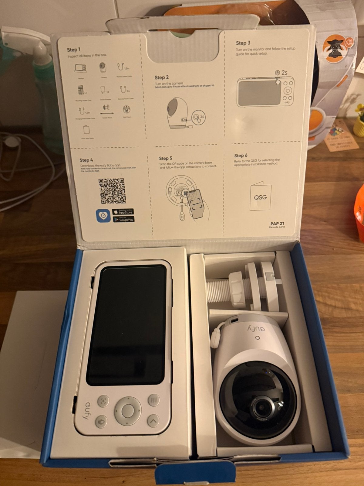 Eufy Baby Monitor/babyfoon E21hybride, Ophalen, Zo goed als nieuw, 250 meter of meer