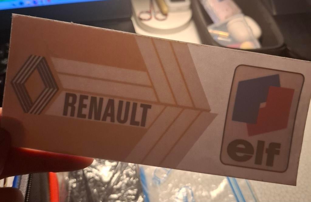 Sticker RENAULT ELF rear window, Ophalen of Verzenden