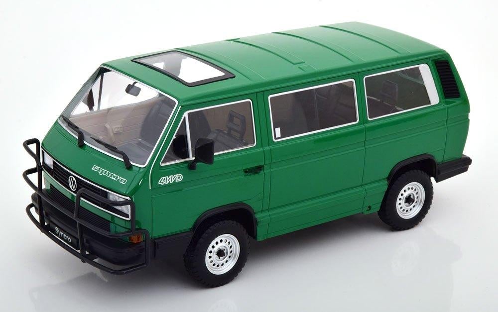 Volkswagen Bus T3 4x4 Syncro Jagdwagen  groen kk scale 1:18, Ophalen, Nieuw, Auto, Overige merken