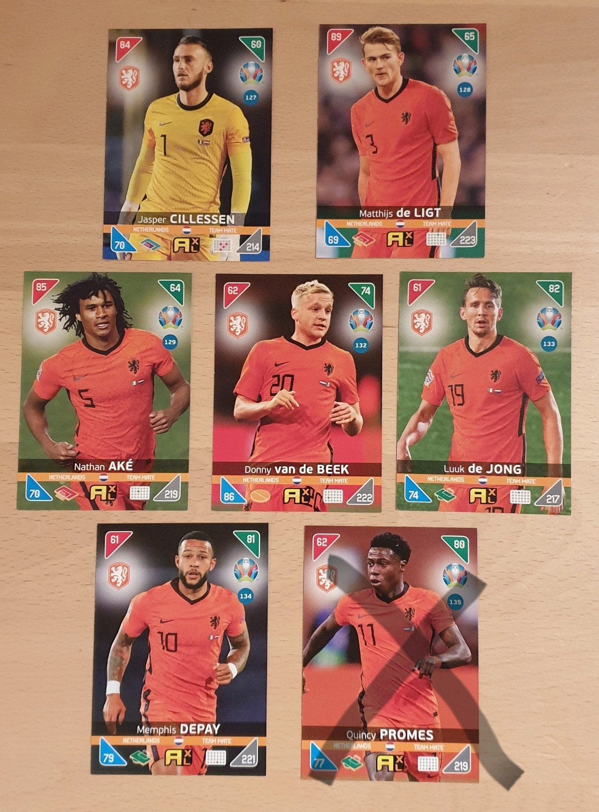 6x Panini Adrenalyn Euro 2020 EK cards Nederlands Elftal, Ophalen, Zo goed als nieuw, Meerdere kaarten