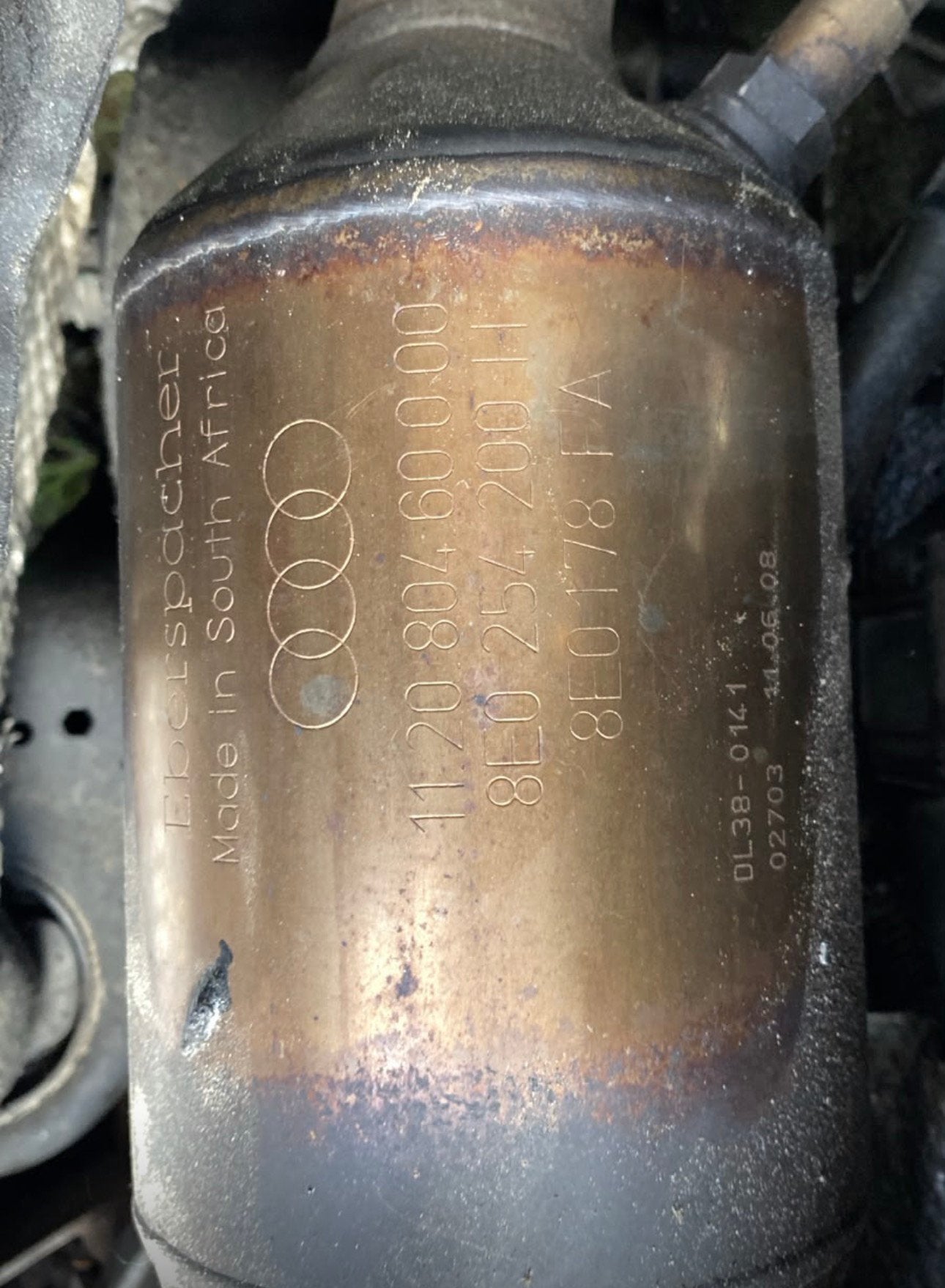 Audi katalysator, Ophalen, Audi