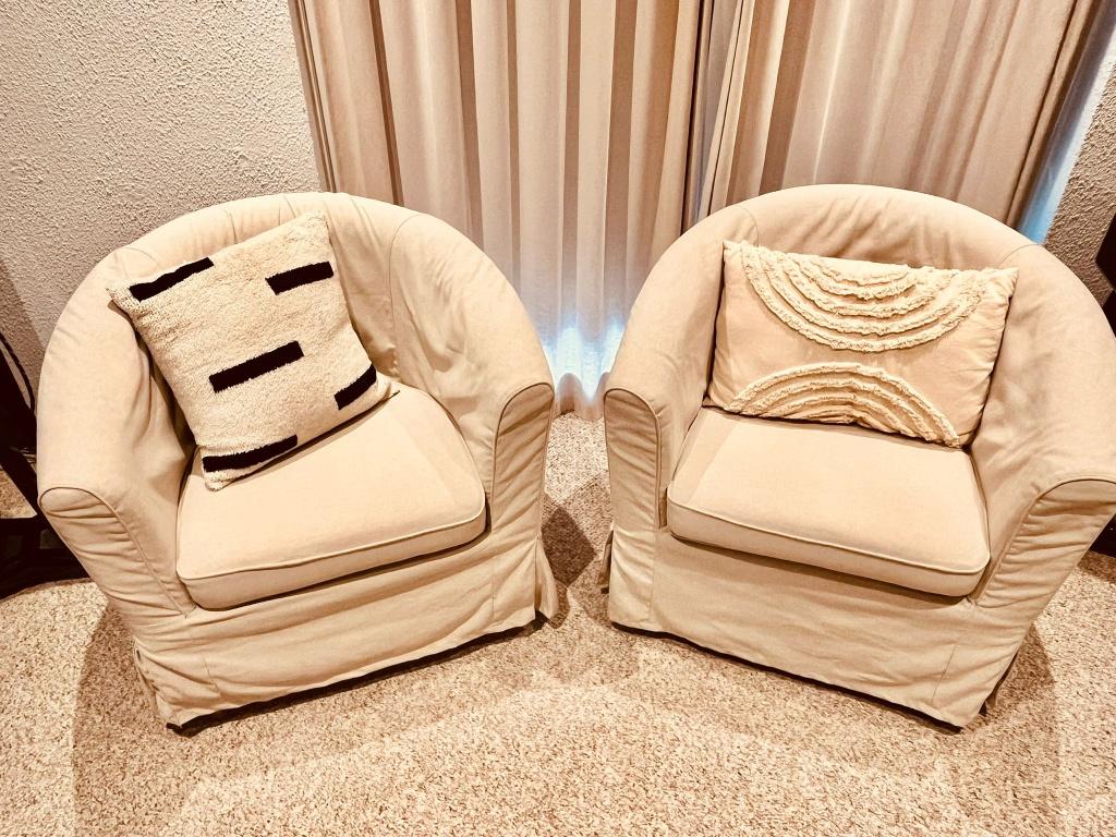 Ikea Fauteuil set 2st (ikea Tullsta), Huis en Inrichting, Fauteuils, Zo goed als nieuw, Stof, 50 tot 75 cm, 75 tot 100 cm, Ophalen
