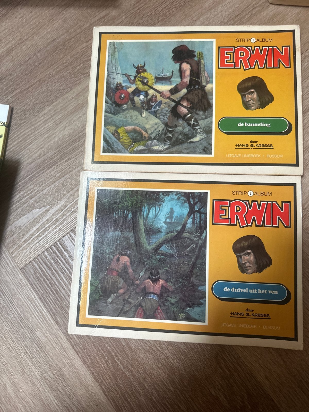 Erwin stripboeken deel 1 en 2, Meerdere stripboeken, Ophalen of Verzenden, Zo goed als nieuw