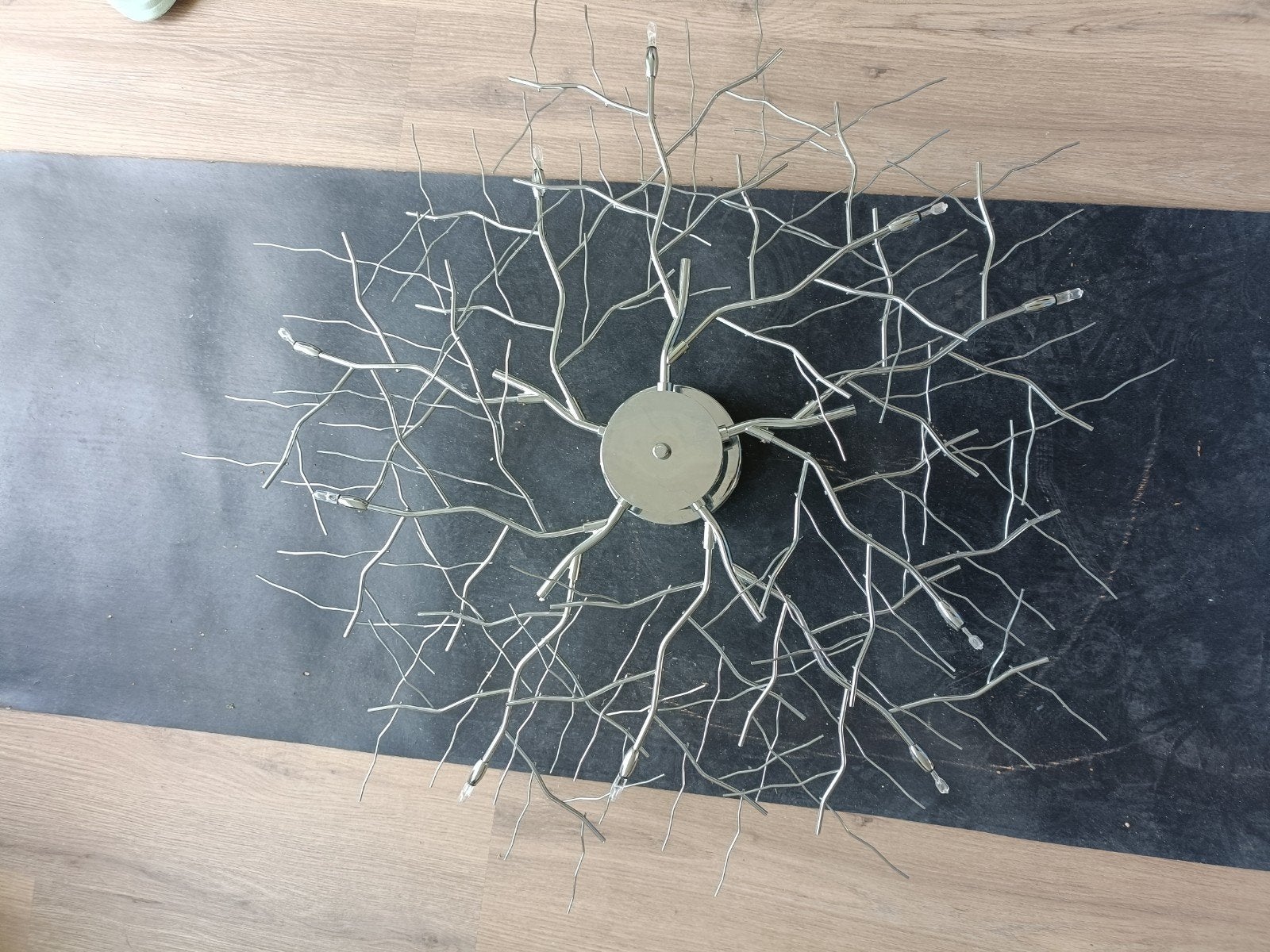 Moderne plafondlamp 'takken' design, metaal, Ophalen, Gebruikt, 50 tot 100 cm, Minder dan 25 cm
