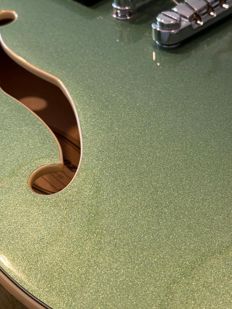Ibanez AS73OLM Semi-Hollow Body Gitaar Groen met koffer, Ophalen, Zo goed als nieuw, Semi-solid body, Ibanez