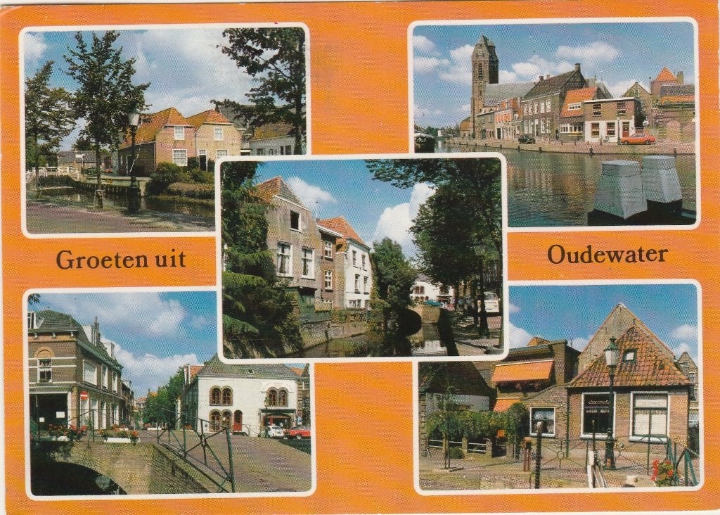 OUDEWATER Stadsgezichten Kerk Gracht Groeten, Verzenden, 1980 tot heden, Gelopen, Utrecht