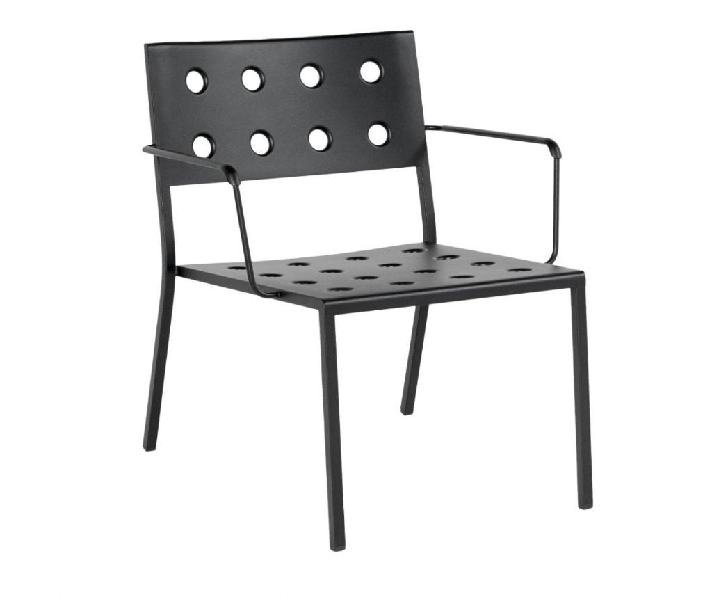 Hay Balcony fauteuil met armleuning anthracite | €355, nu, Tuin en Terras, Tuinstoelen, HAY, HAY, Nieuw, Aluminium