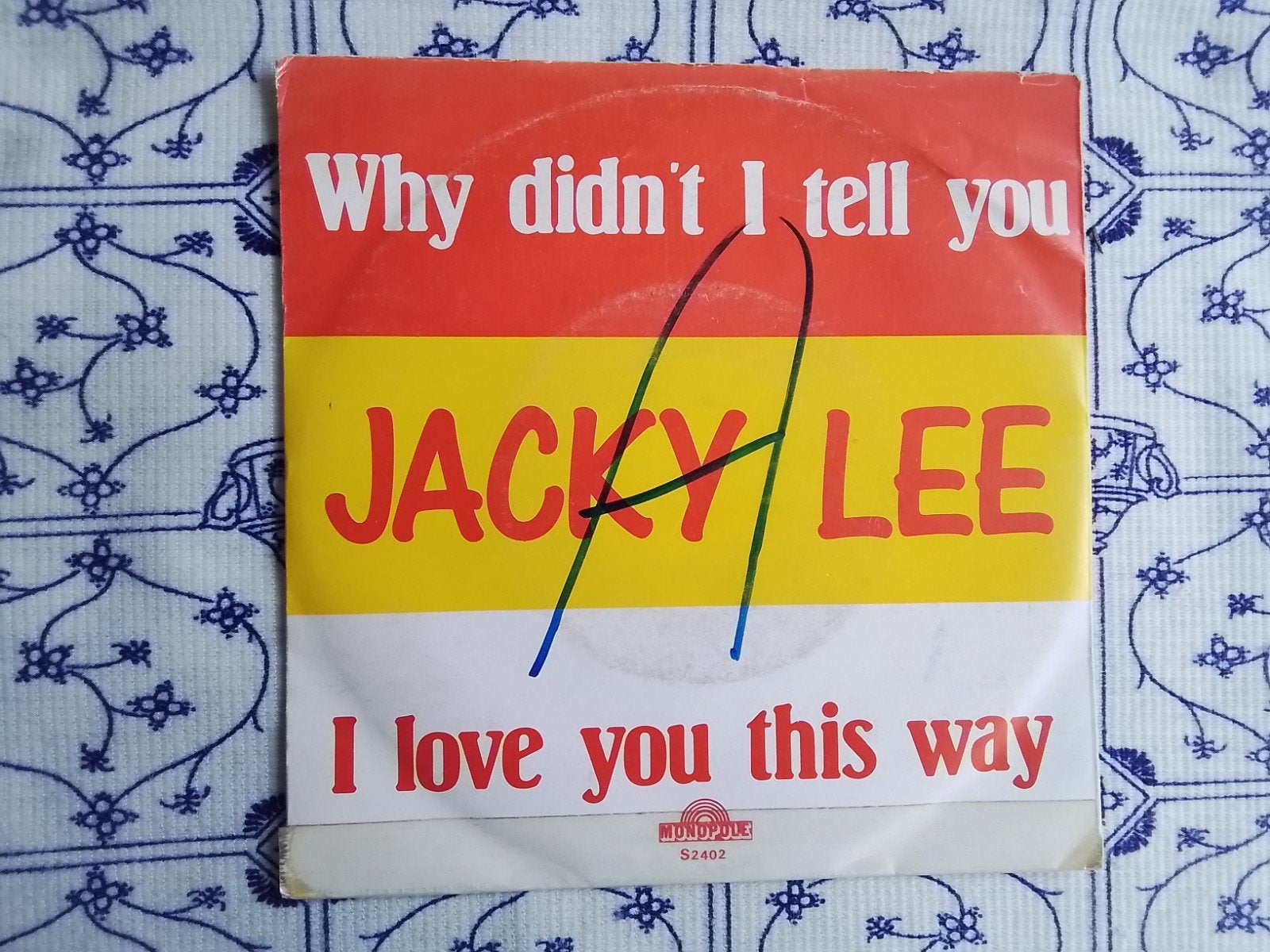 Jacky lee          Why didn't i tell you, Cd's en Dvd's, Vinyl Singles, Ophalen of Verzenden, Zo goed als nieuw, 7 inch, Pop