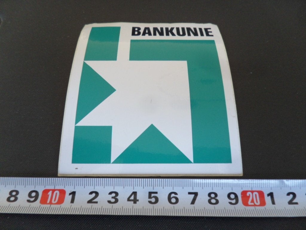 sticker logo bankunie, Ophalen, Zo goed als nieuw