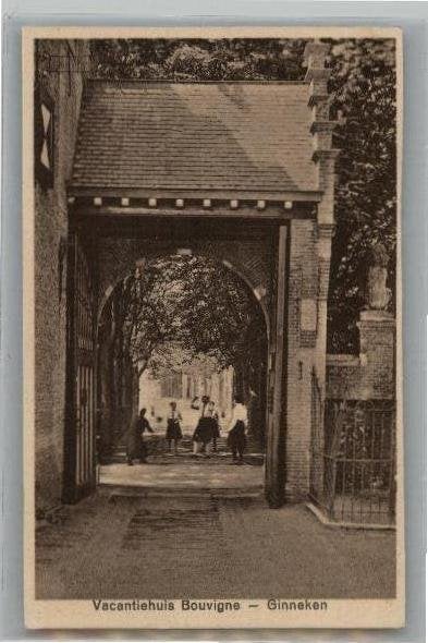 Ginneken Vacantiehuis Bouvigne Doorkijkje Poort, Ophalen of Verzenden, 1920 tot 1940, Ongelopen, Noord-Brabant