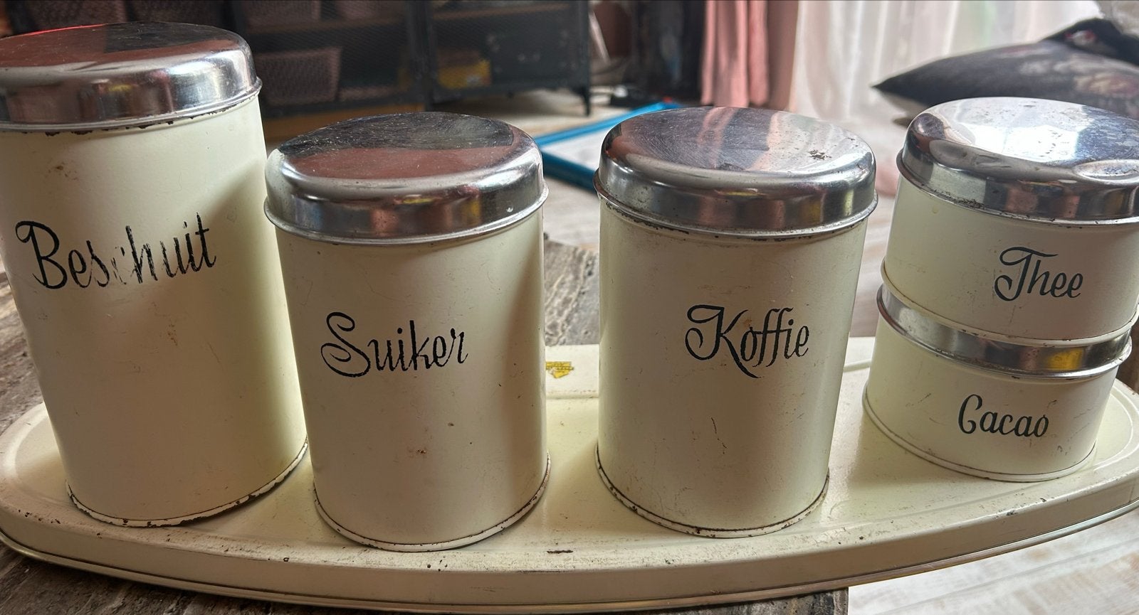 Vintage Brabantia voorraadblikken set (jaren '50/'60), Ophalen of Verzenden