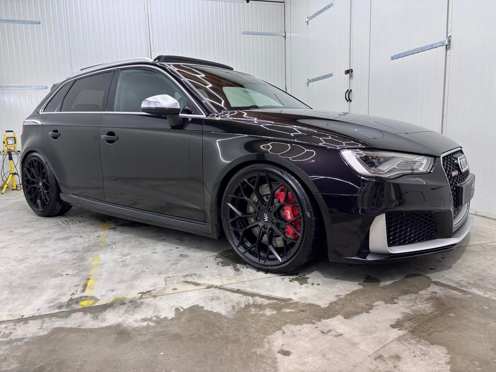 Audi RS3 Sportback 2016 panther black, Auto's, Audi, Particulier, RS3, 4x4, ABS, Achteruitrijcamera, Adaptieve lichten, Airbags