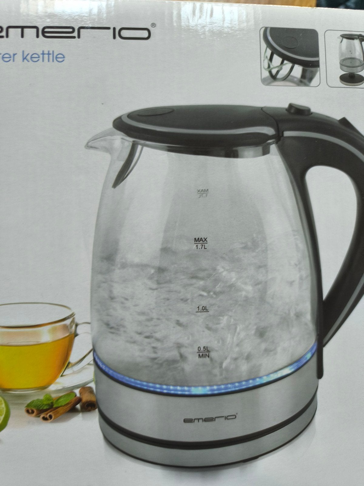 Nieuwe Emerio waterkoker - 1.7L, nooit gebruikt, verzegeld, Ophalen
