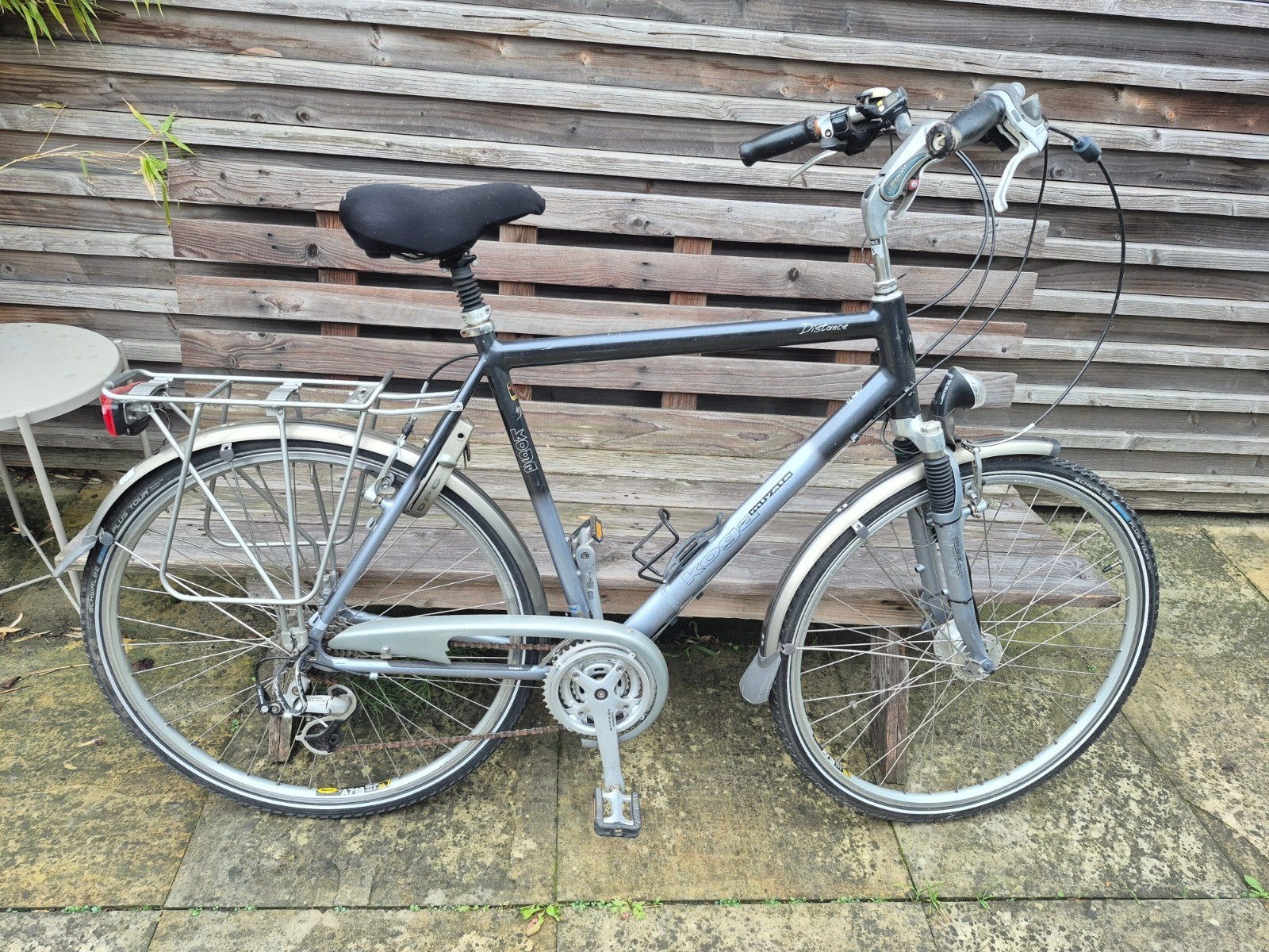 Koga Miyata toerfiets met versnellingen en bagagedrager, Gebruikt, Velgrem, Versnellingen, 56 cm of meer