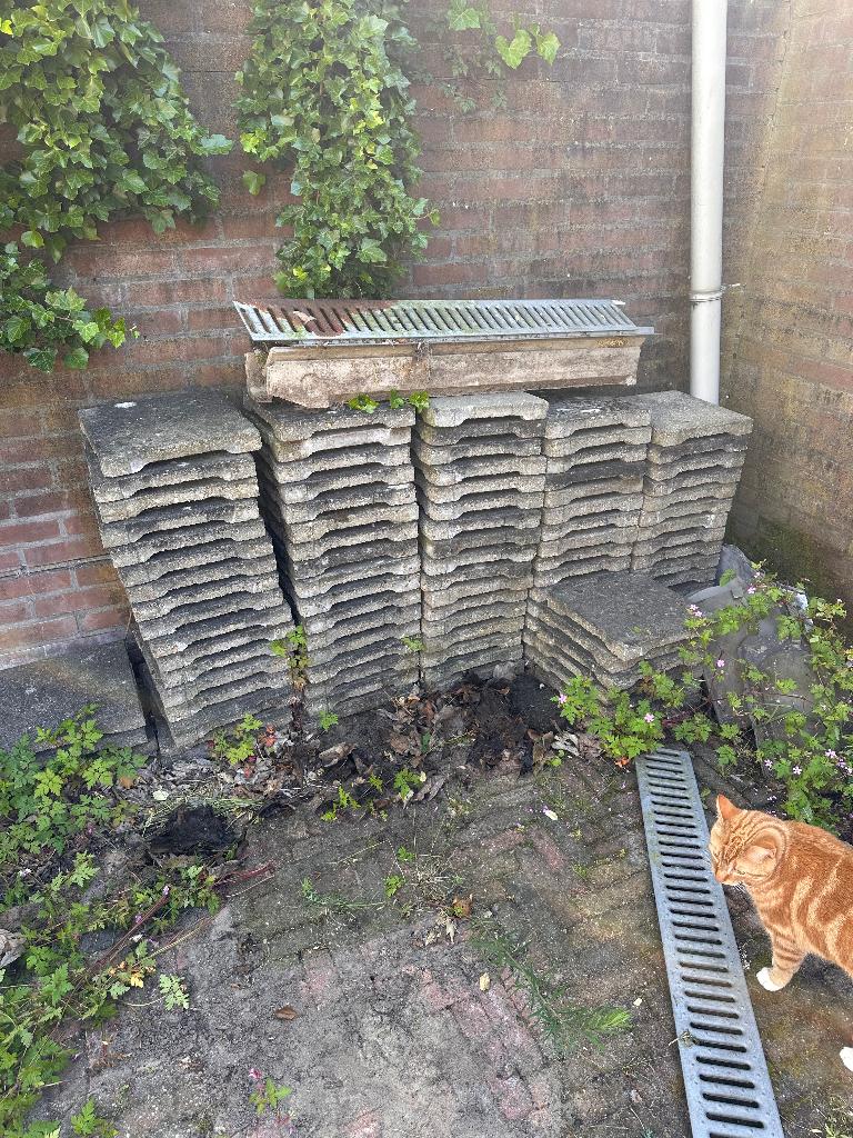 Gratis stoeptegels, Tuin en Terras, Ophalen, Gebruikt, Overige typen, 10 m² of meer