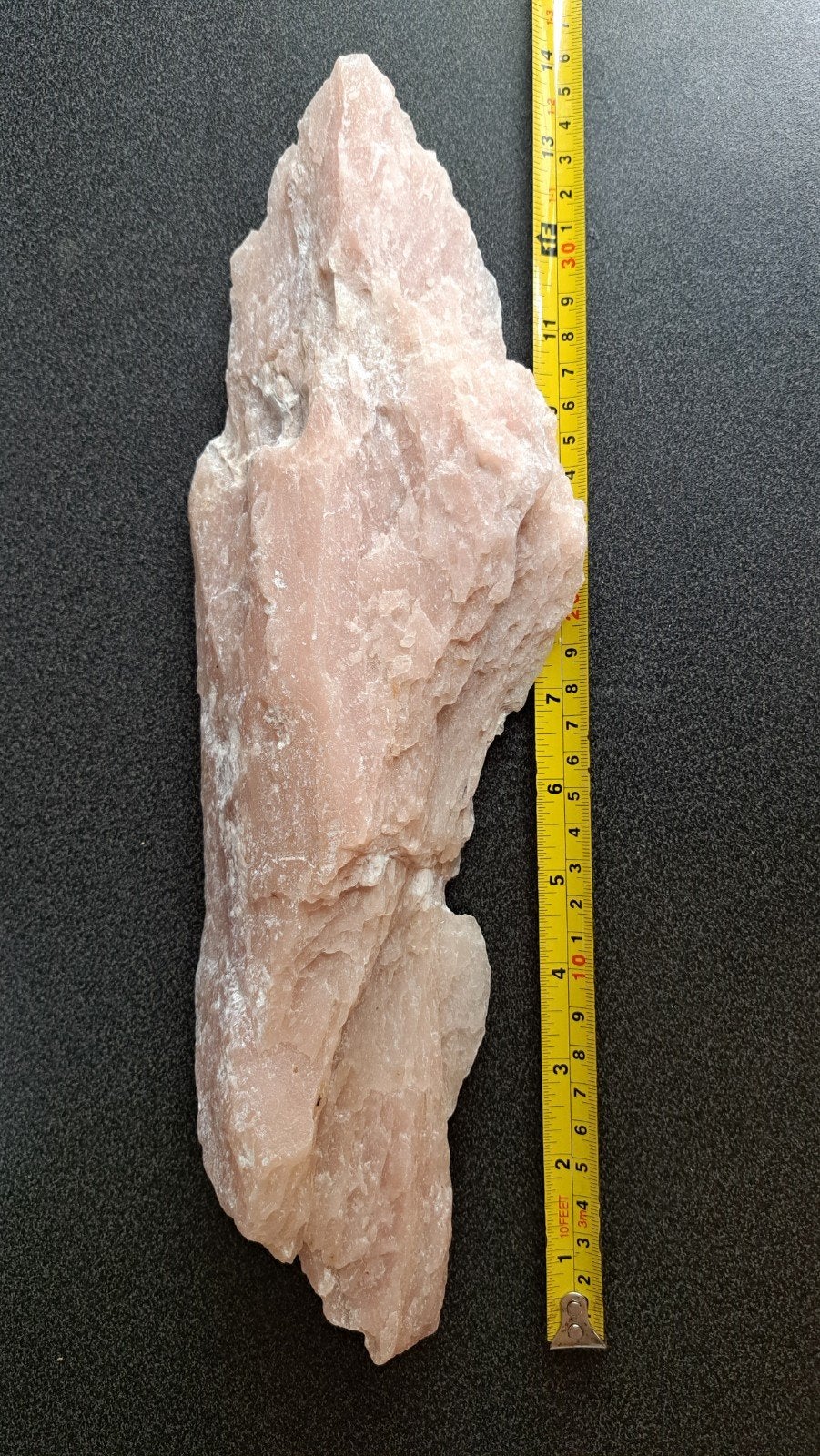 Grote Rozenkwarts Ruw - 35cm, 1.6kg, Ophalen of Verzenden, Mineraal