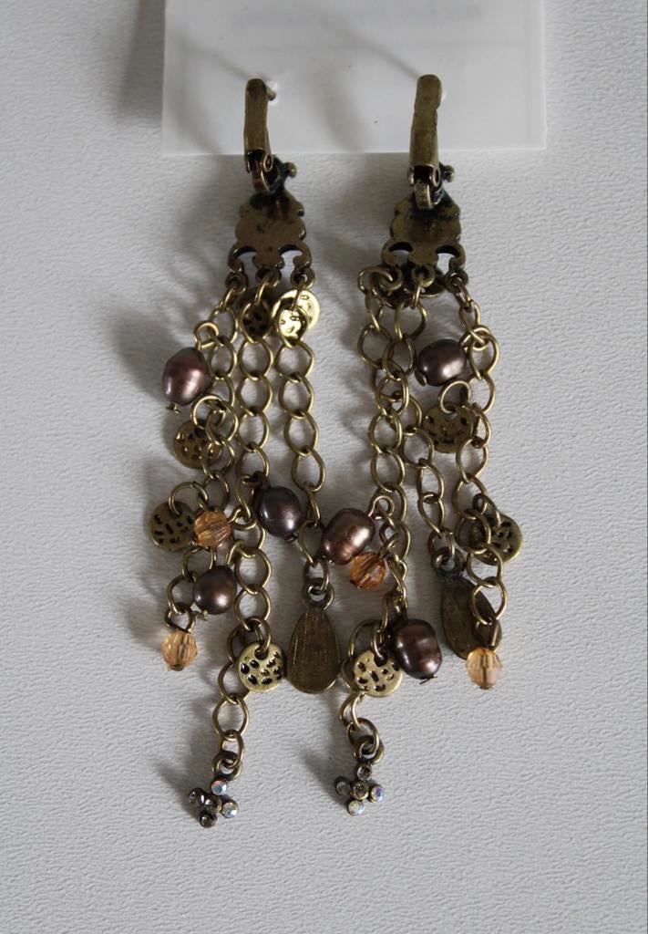 MKM Design Koperkleurige Nikkelvrije Hangoorbellen, Sieraden, Tassen en Uiterlijk, Overige materialen, Hangers, Overige kleuren