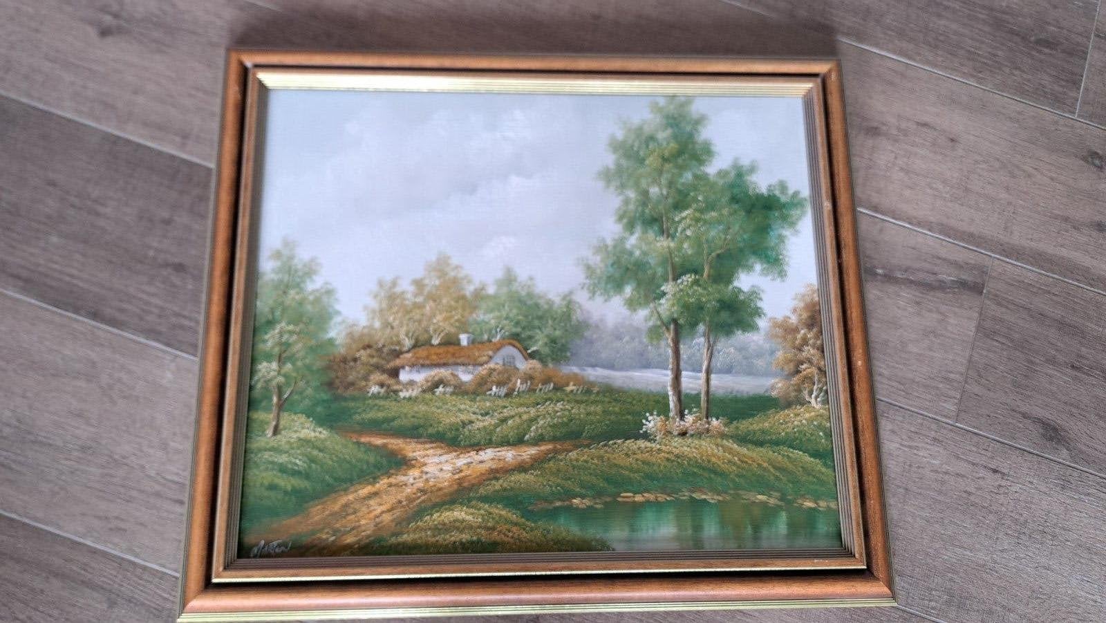 Mooi Landschap Schilderij met Lijst, Ophalen, Doek, Realistisch, Landschap
