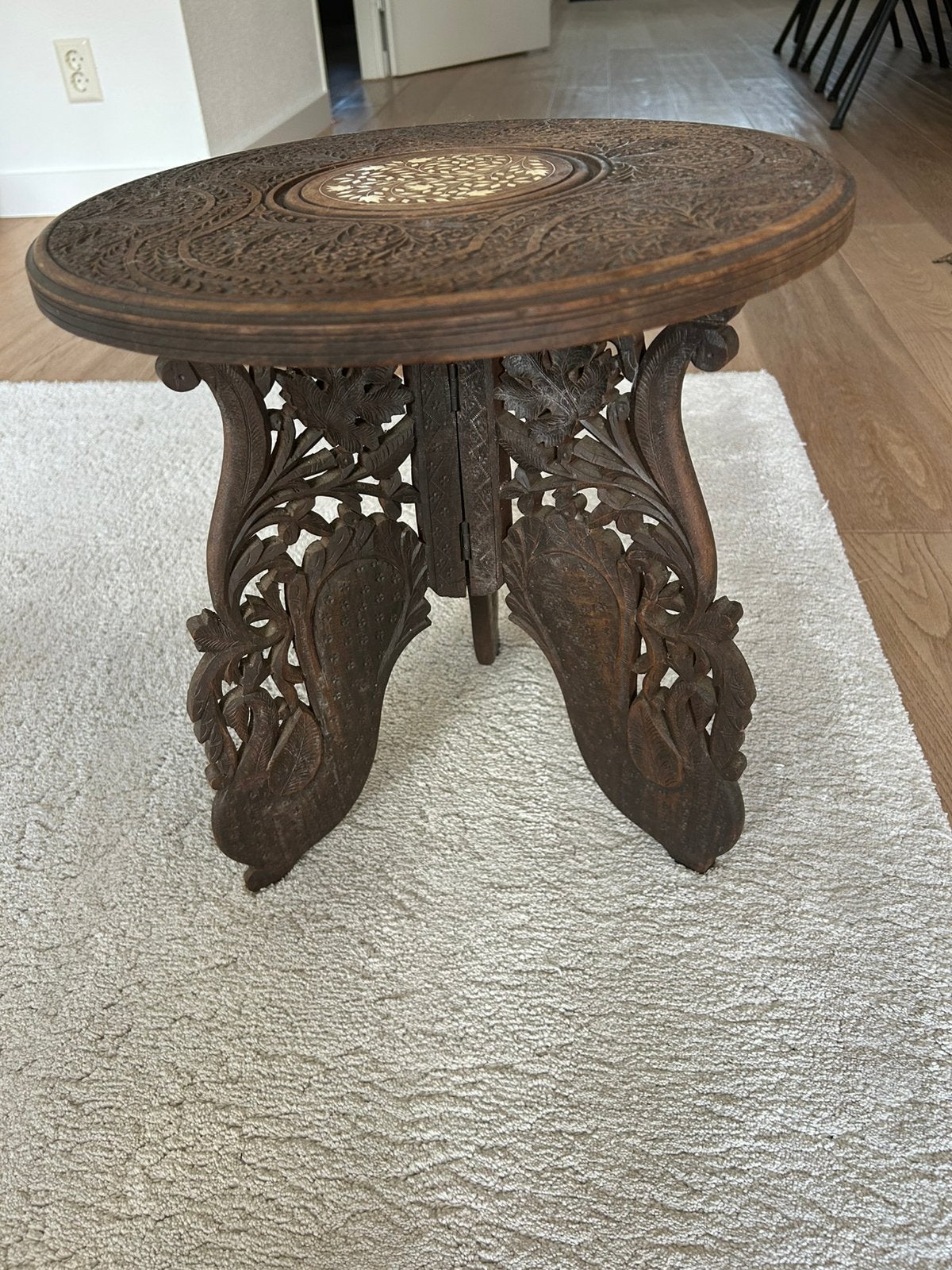 Oosterse bijzettafel, Ophalen, Minder dan 45 cm, Minder dan 55 cm, Rond