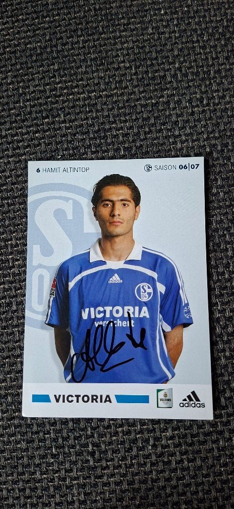 Spelerskaart met handtekening; Hamit Altintop # Schalke 04, Verzamelen, Ophalen of Verzenden, Nieuw, Buitenlandse clubs, Spelerskaart