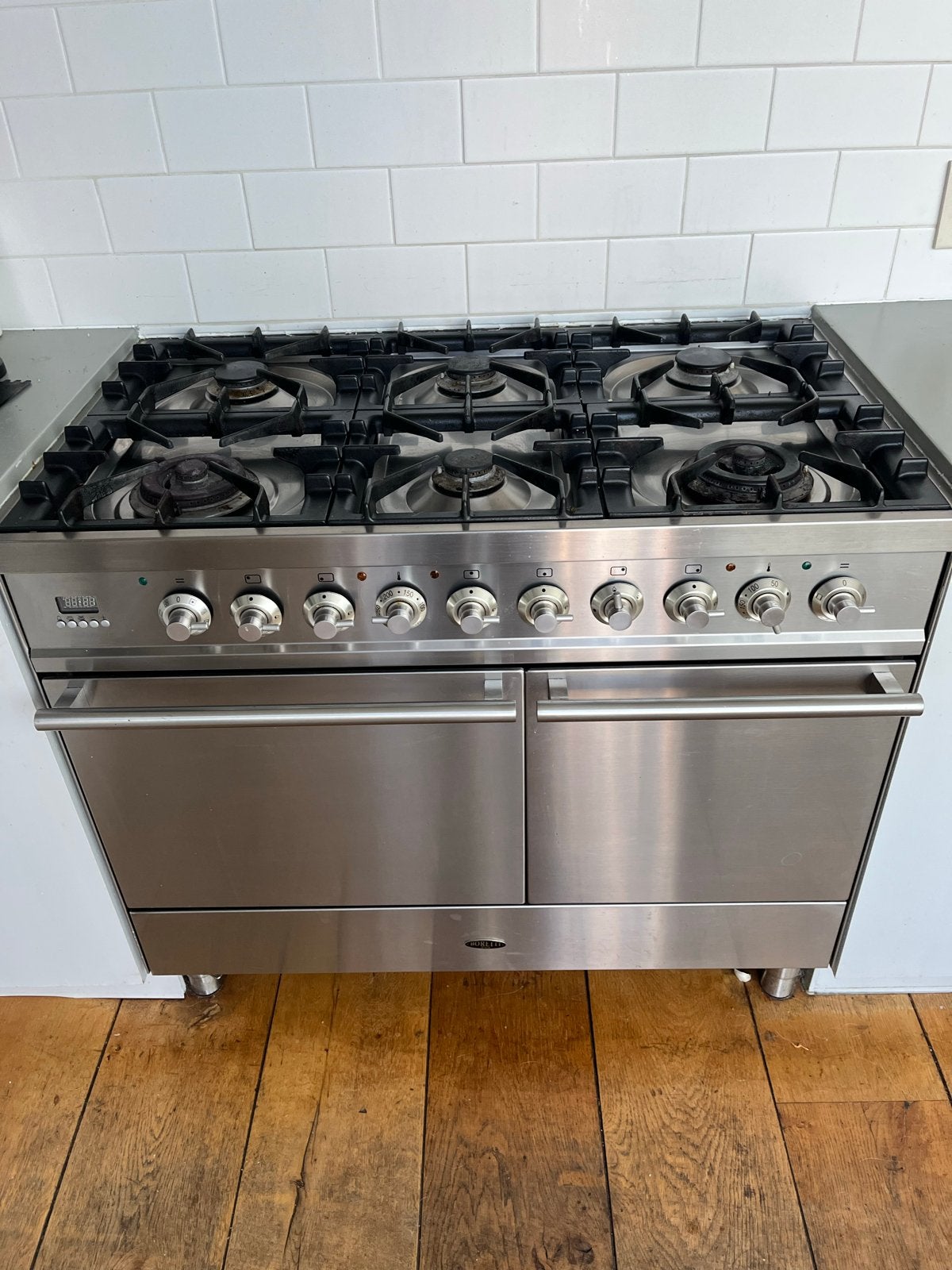 Stijlvol Vrijstaand Gasfornuis merk Boretti  Dubbele Oven, Ophalen, Gebruikt, 60 cm of meer, Gas