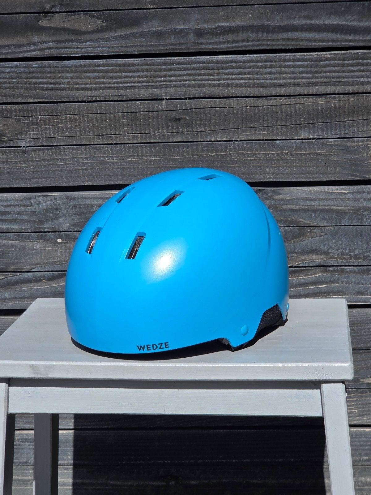 Wedze kinder skihelm - Blauw, Ophalen, Gebruikt