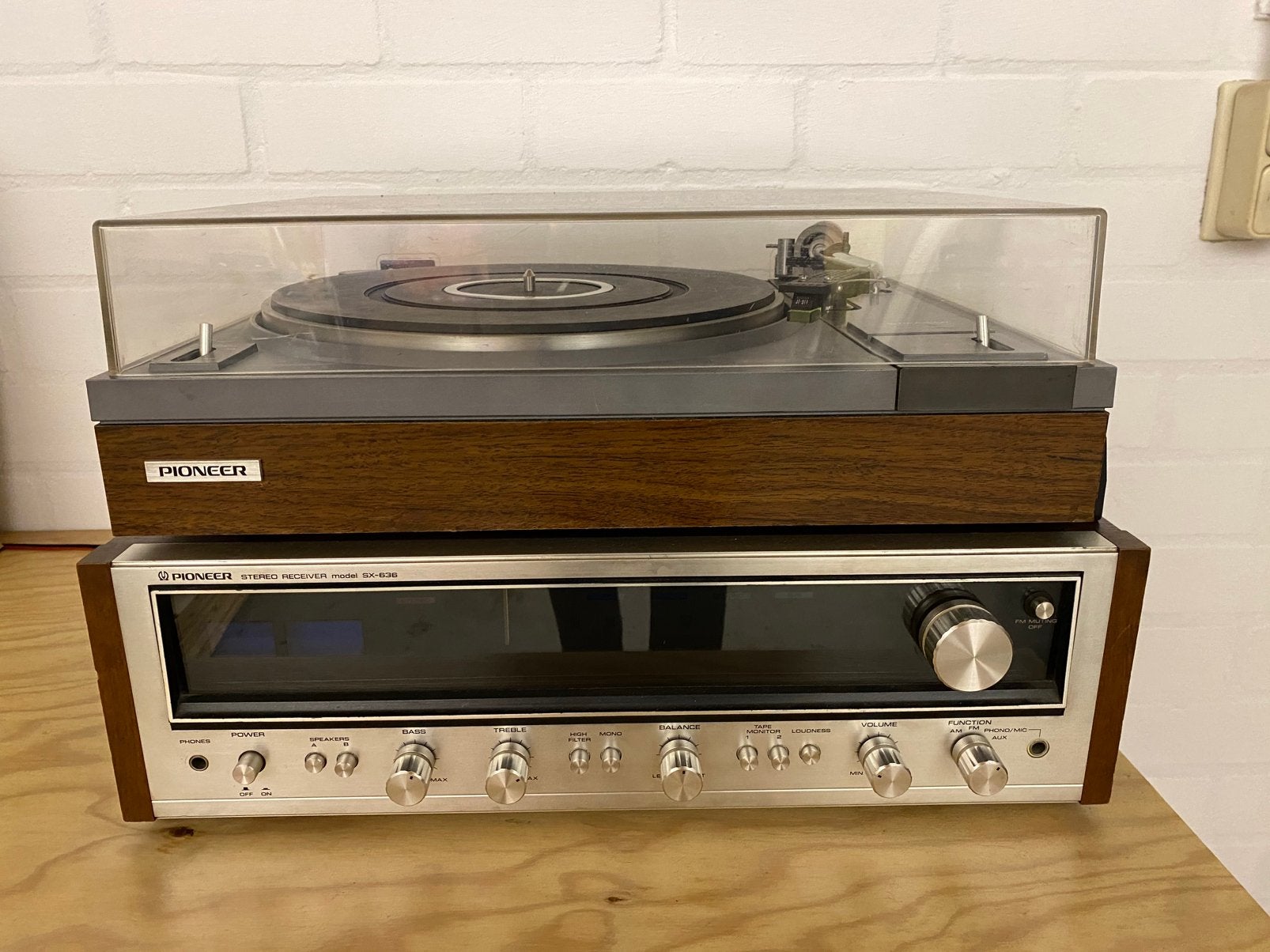 Pioneer stereo set 1974, Audio, Tv en Foto, Platenspelers, Ophalen, Gebruikt, Platenspeler, Pioneer
