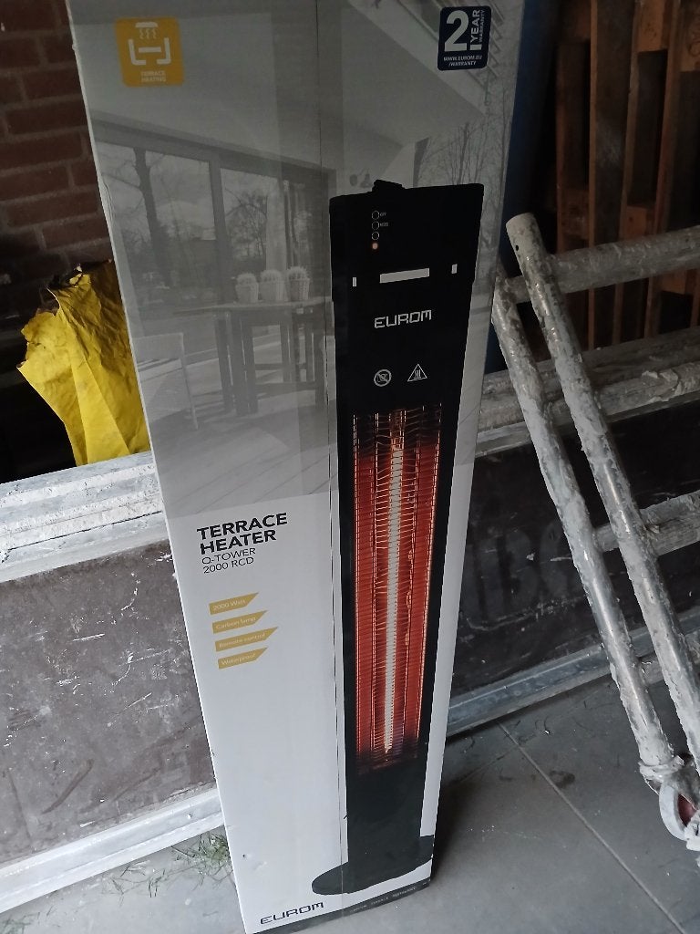 Terras heater, Tuin en Terras, Terrasverwarmers, Ophalen, Nieuw, Elektrisch