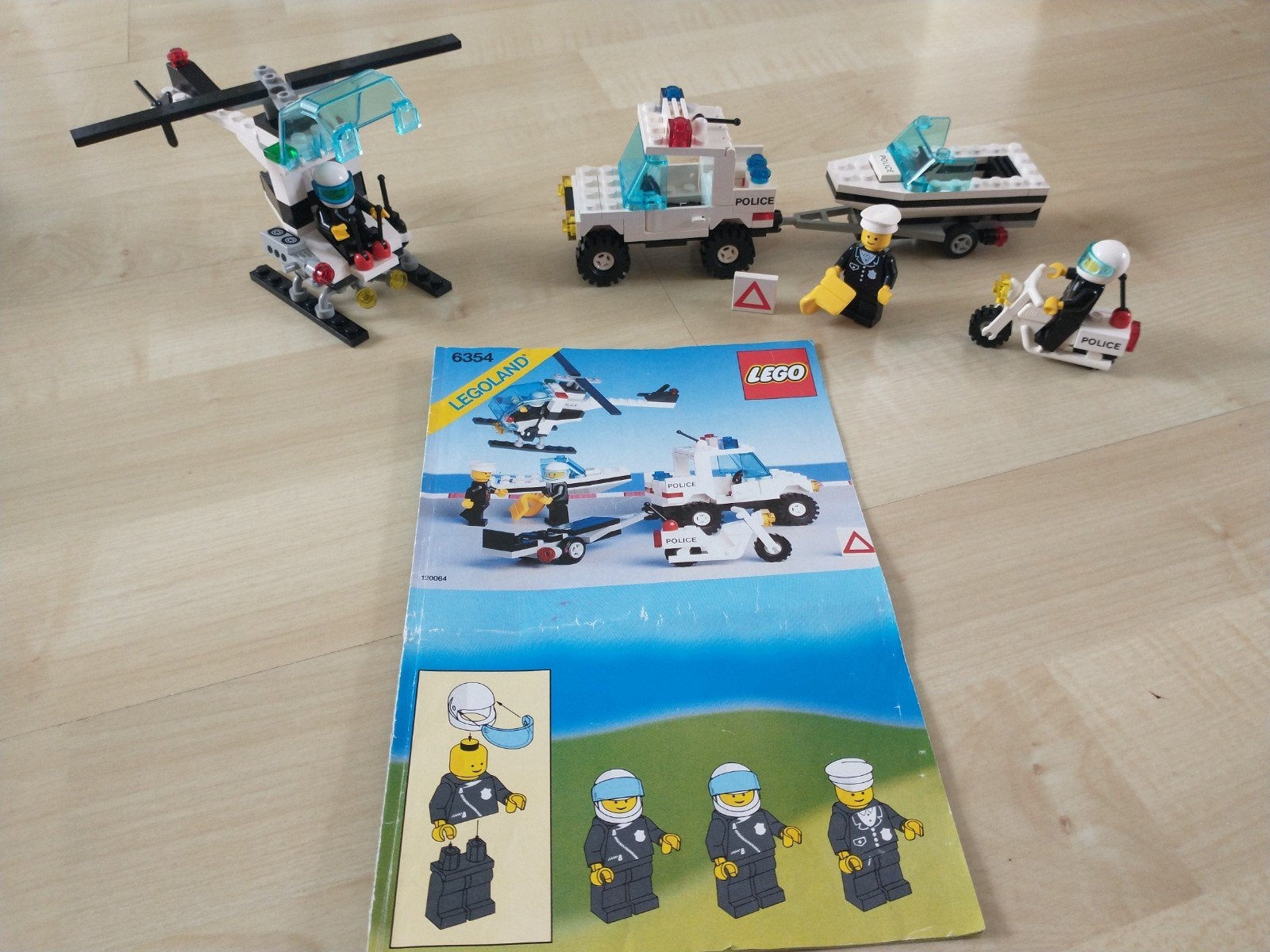 LEGO Legoland 6354 Politie Patrouille Set met Instructies, Gebruikt, Lego, Ophalen of Verzenden, Complete set