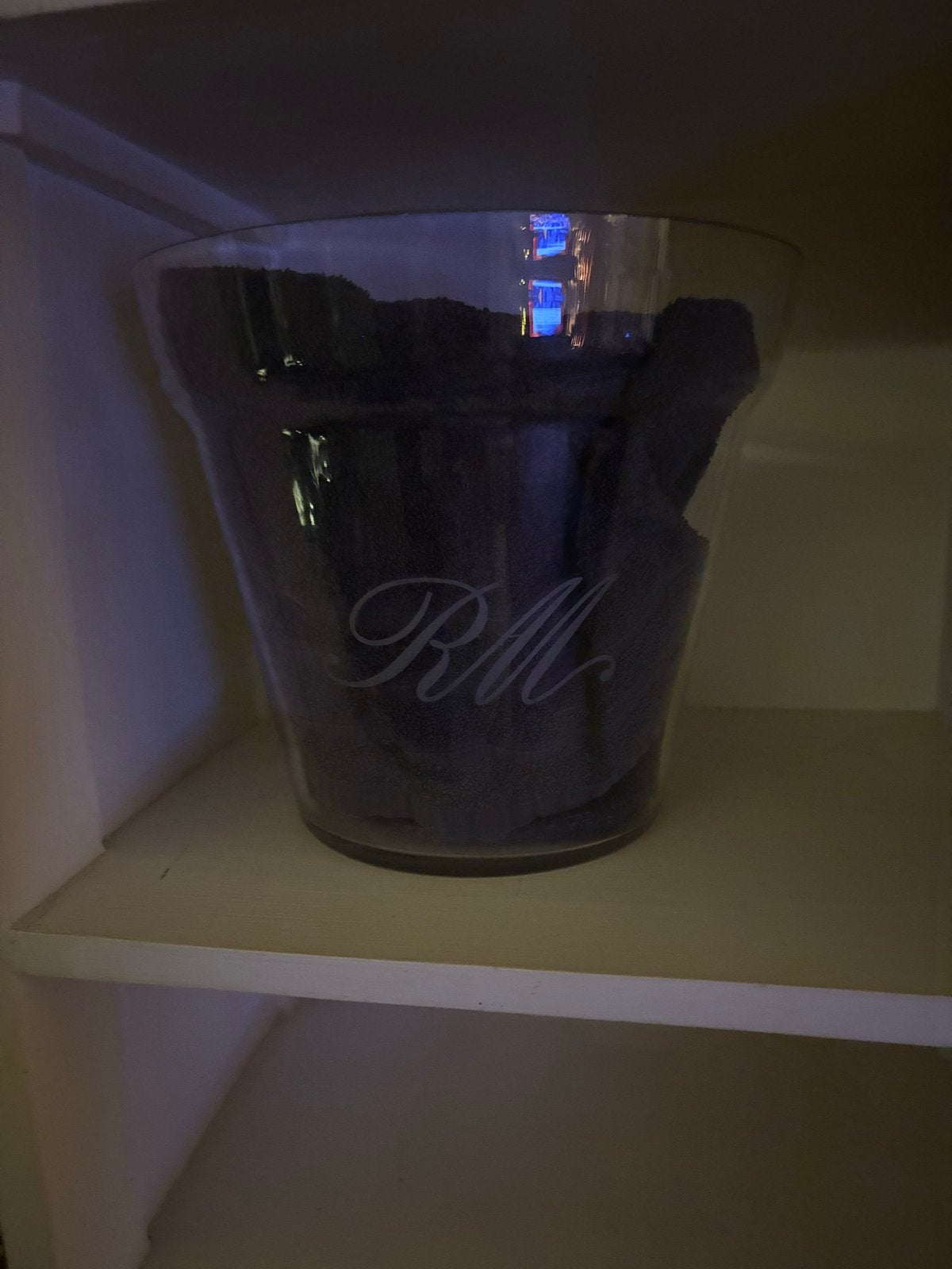 Riviera Maison Glazen vaas met Logo - Zo goed als nieuw, Ophalen, Zo goed als nieuw, Glas, Modern