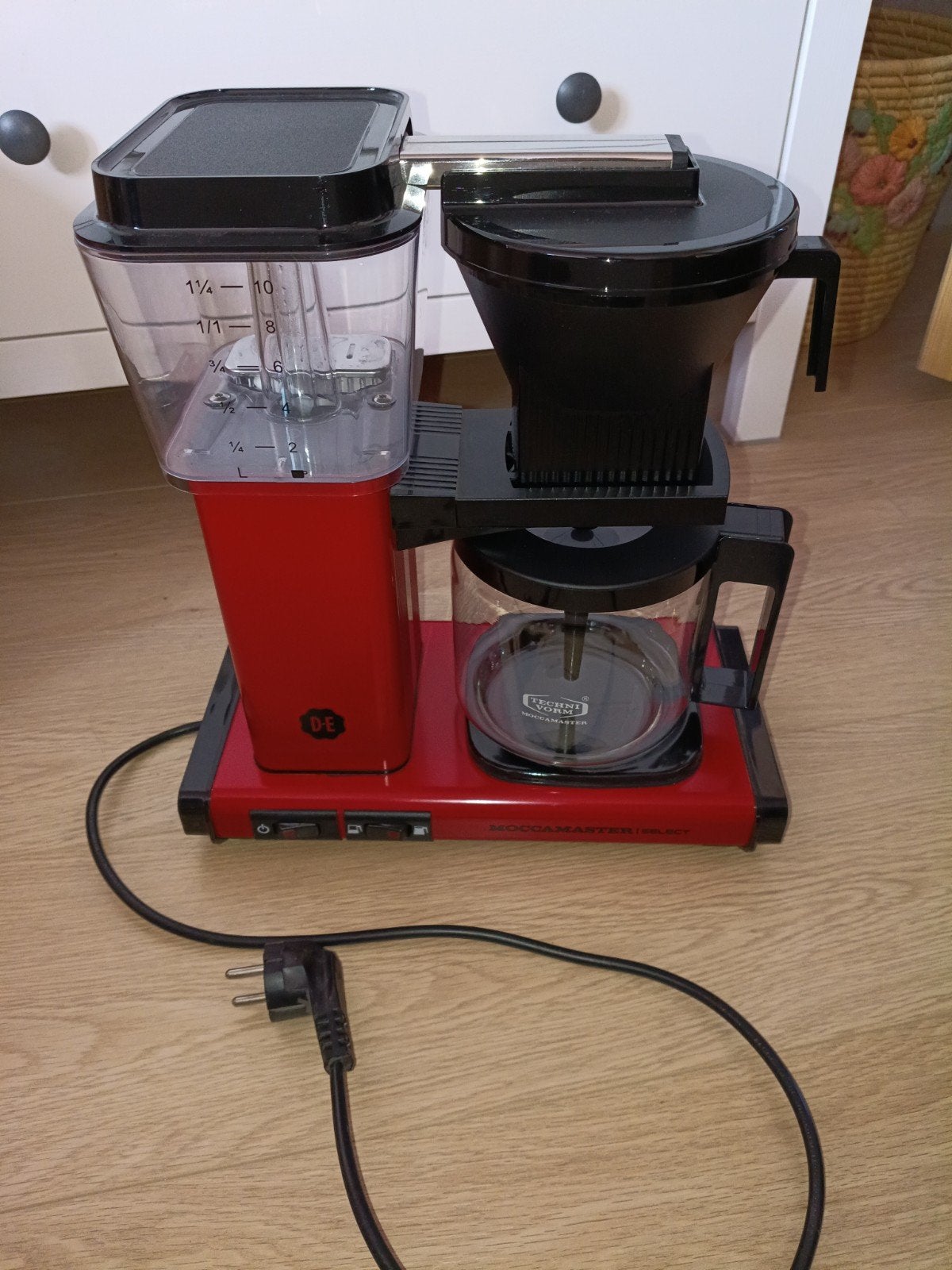 Moccamaster KBG Select Rood Douwe Egberts Koffiezetapparaat, 10 kopjes of meer, Koffiemachine, Gemalen koffie, Ophalen of Verzenden