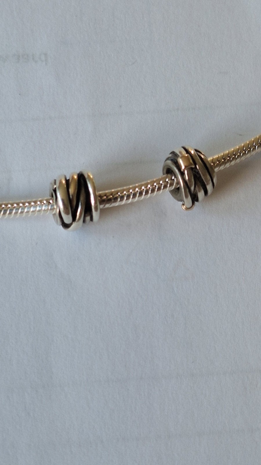 pandora zilveren bedel met goud voor armband/ketting p.st 24, Ophalen of Verzenden, Zo goed als nieuw, Goud, Pandora
