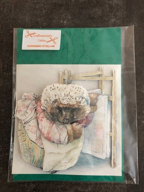 Beatrix Potter 3D Kaart Plaatje Egel Mrs Tiggy Scrapbooking, Ophalen of Verzenden, Nieuw, Versiering of Embellishment, Overige merken