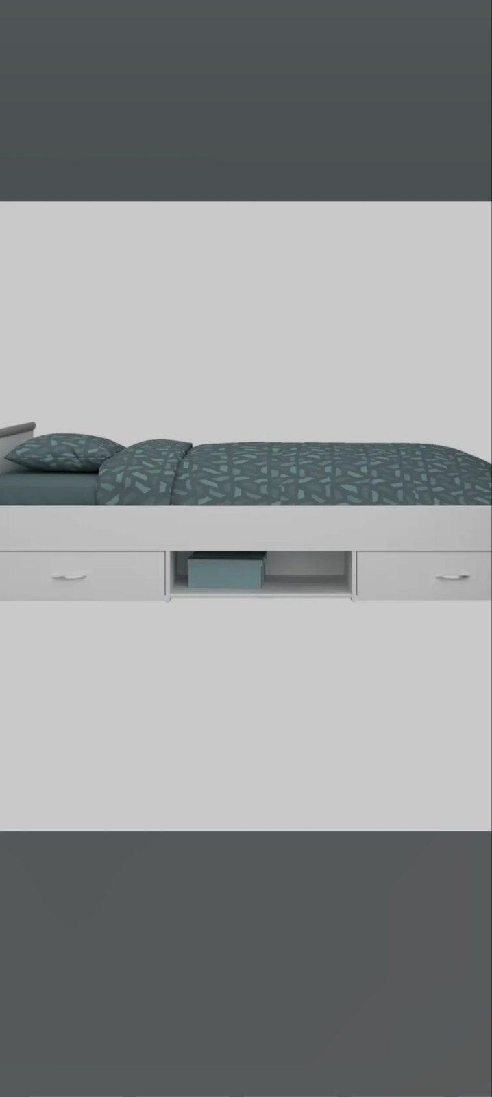 Mooi 1 pers. bed te koop!, Ophalen, 90 cm, Eenpersoons, Wit