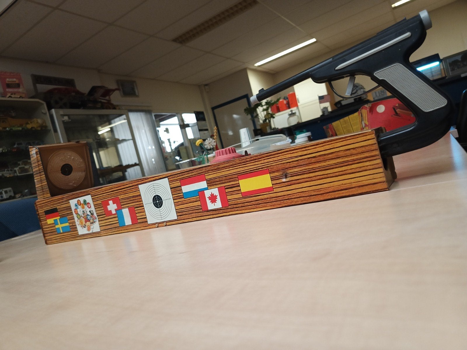 Vintage Sport-Trainer Schietspel met Pistool en Doelen, Ophalen of Verzenden, Gebruikt