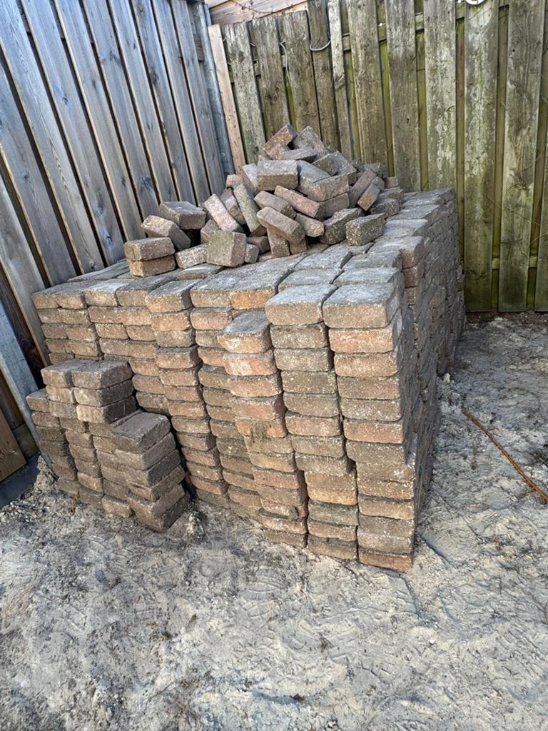 Gebruikte terrastegels/klinkers, Doe-het-zelf en Verbouw, Tegels, Gebruikt, Vloertegels, Overige materialen, Minder dan 20 cm