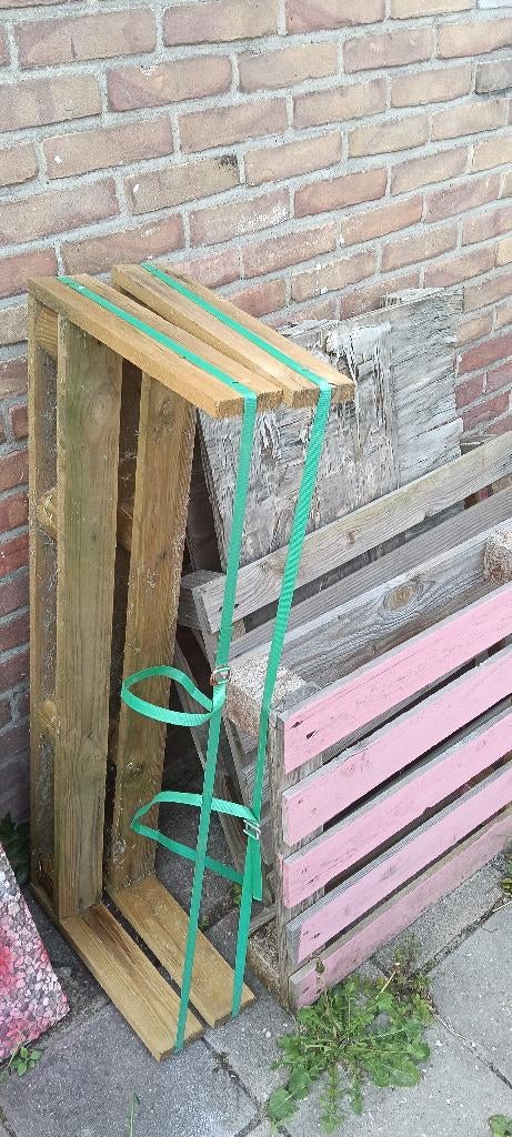 Hout pallets en overige, Doe-het-zelf en Verbouw, Hout en Planken, Ophalen, Gebruikt, 50 mm of meer, Pallet