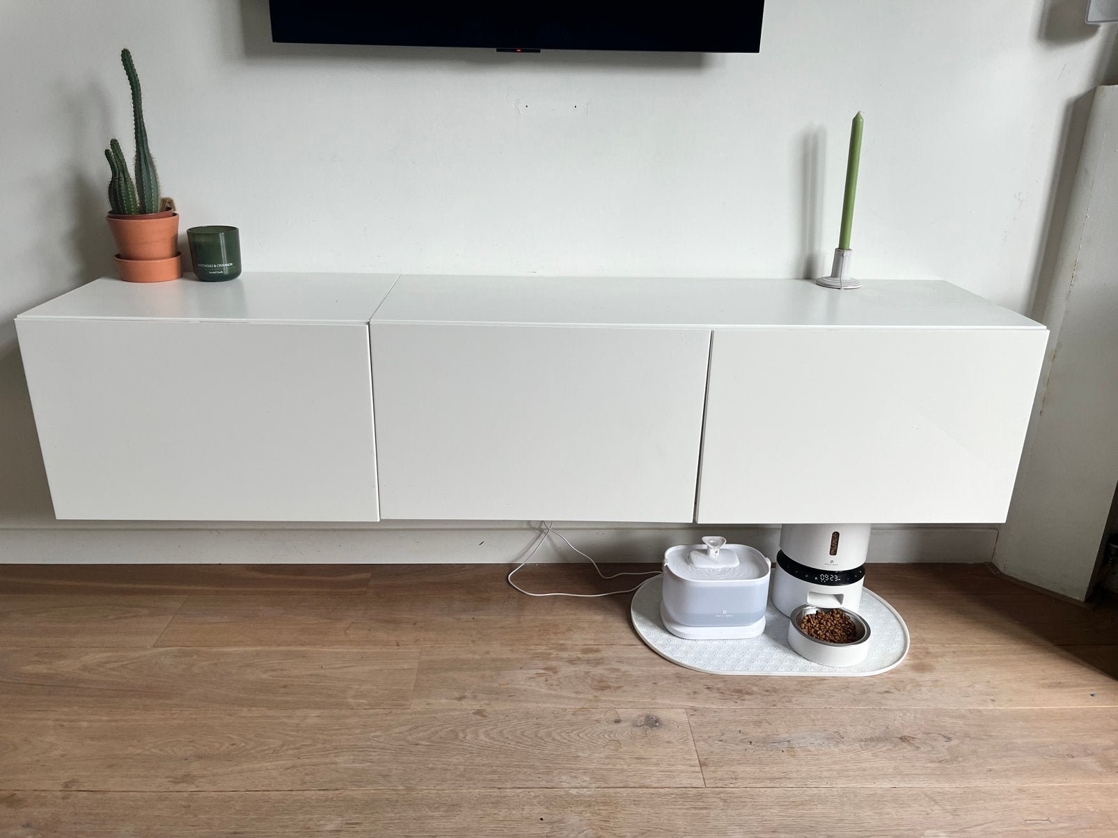 Tv meubel zwevend, Ophalen, 150 tot 200 cm, Zo goed als nieuw, Minder dan 100 cm
