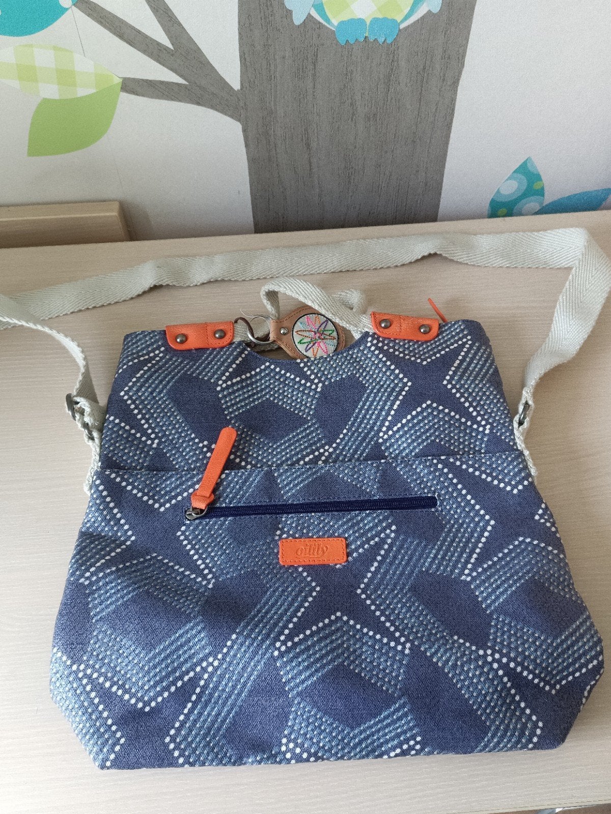Oilily tas met patroon en verstelbare schouderband, Ophalen