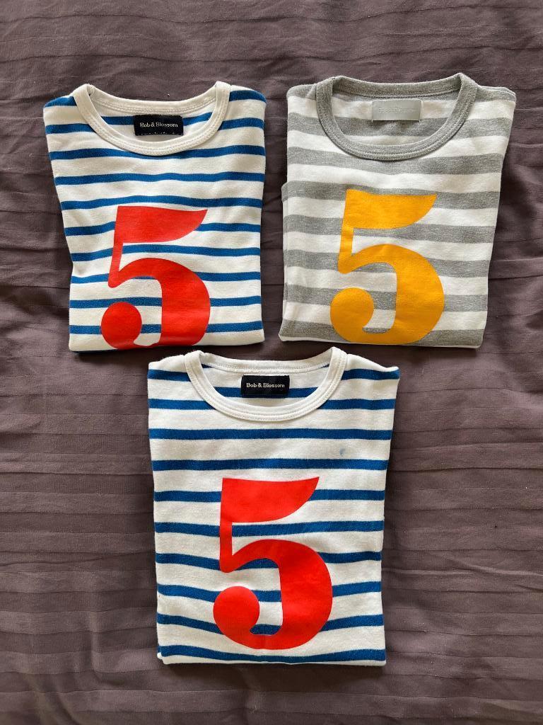 Verjaarstrui, cijfer trui, sweater 5 jaar, Bob & Blossom (3x, Jongen of Meisje, Bob & Blossom, Ophalen of Verzenden, Zo goed als nieuw