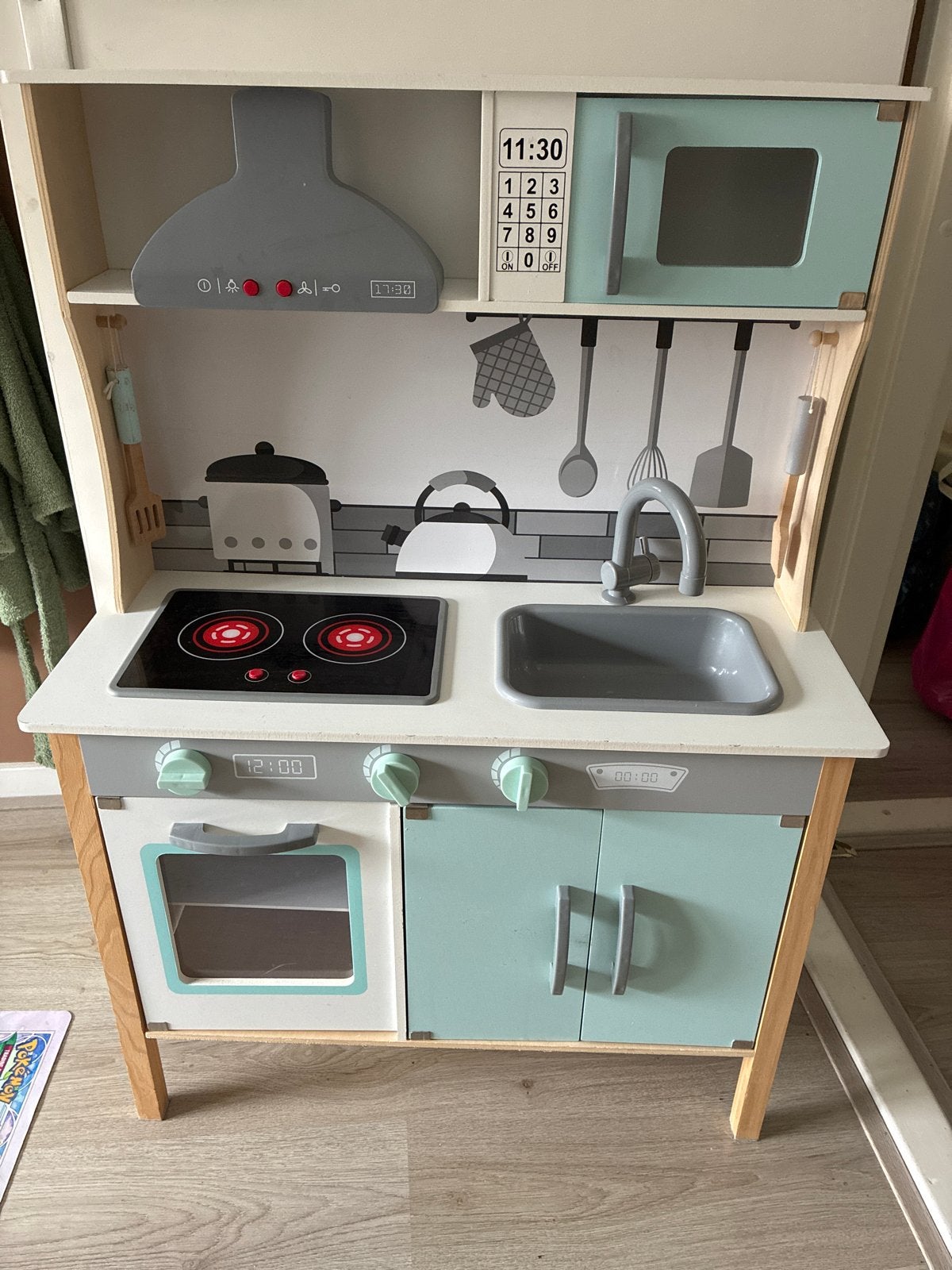 Speelkeuken Action met geluid, Ophalen, Gebruikt, Hout, Speelkeuken