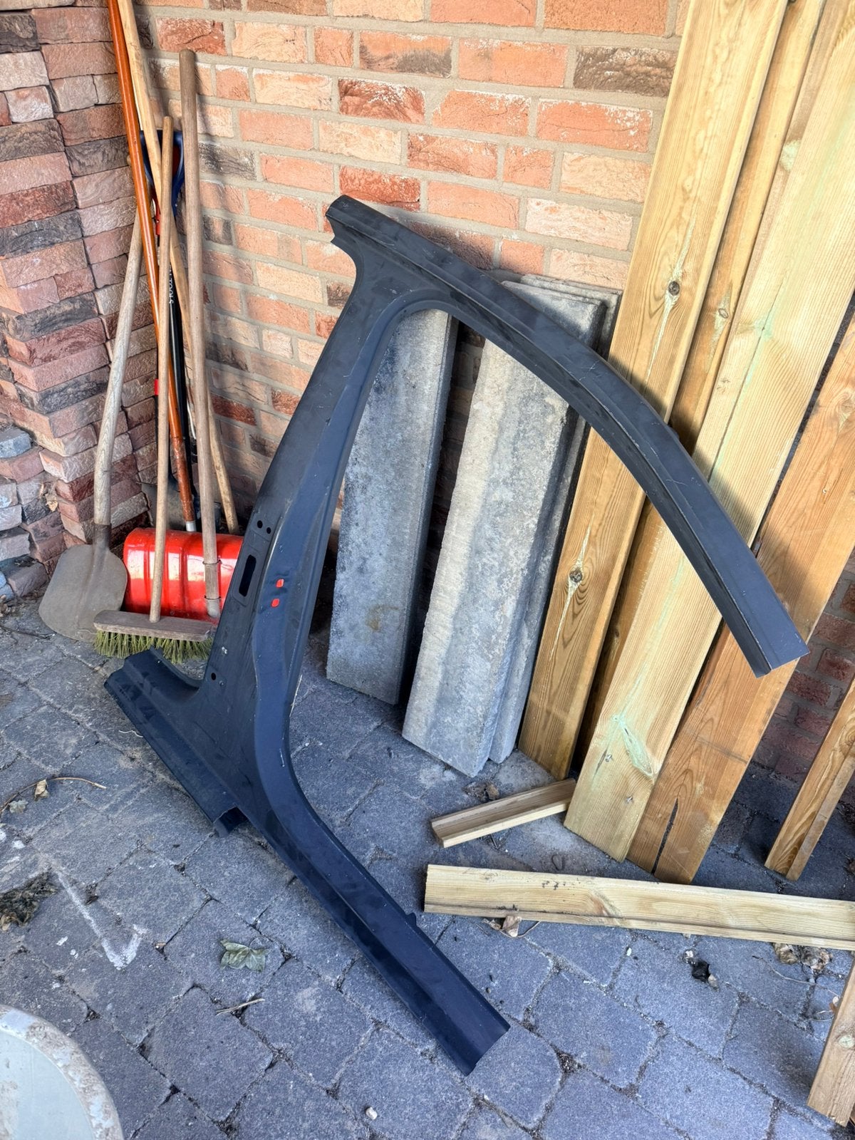Dorpel/pilaar B rechts polo AW1 - 2G4809836, Ophalen, Rechts, Volkswagen, Spatbord