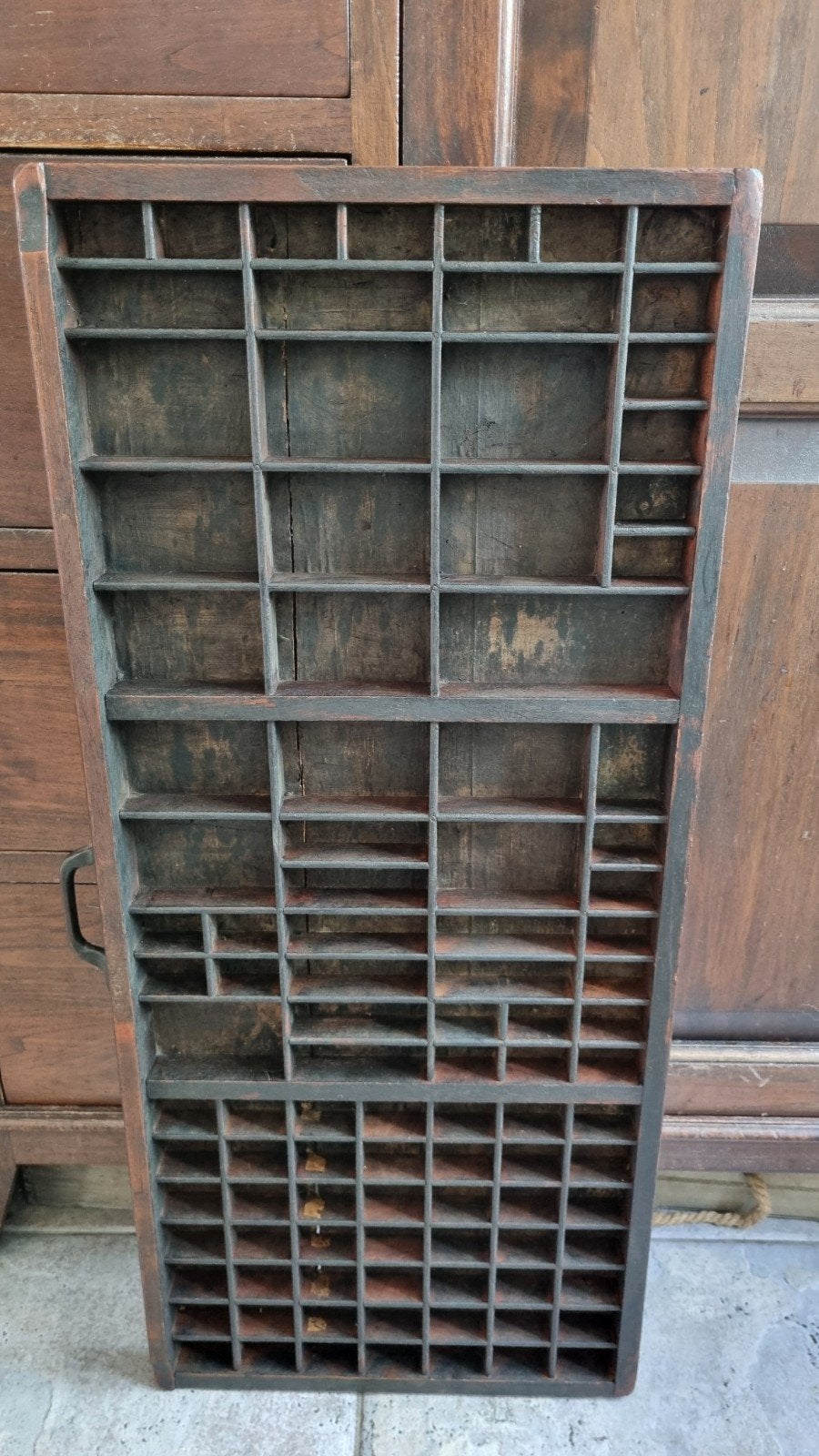 Oude Engelse houten letterbak, Ophalen of Verzenden