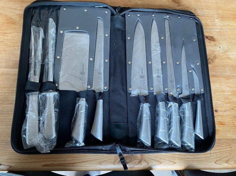 Luxe messenset in koffer, Ophalen, Overige typen, Metaal, Overige merken