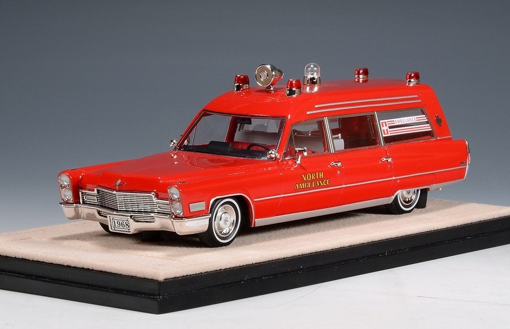 Cadillac Miller-Meteor Ambulance, Rood, 1/43, Stamp Models, Overige merken, Auto, ., Nieuw