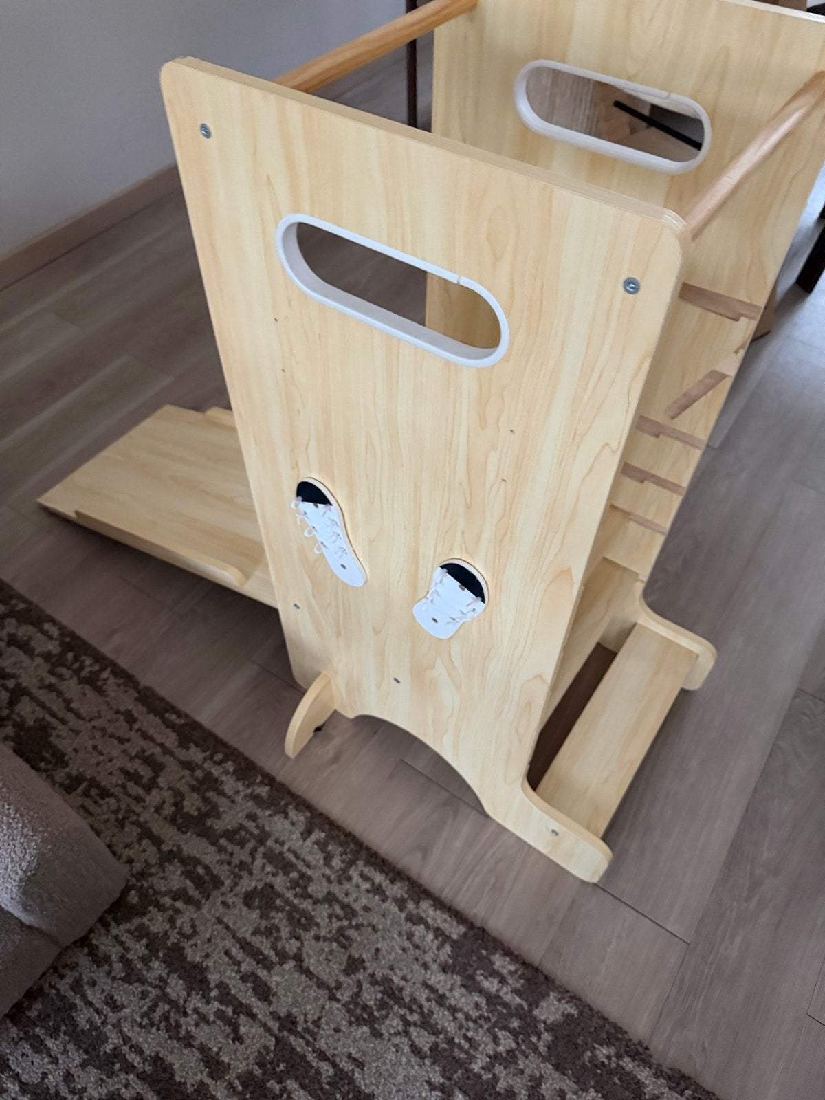 Montessori Leertoren met Glijbaan & Klok - Olvy, Ophalen of Verzenden, Zo goed als nieuw, Ontdekken