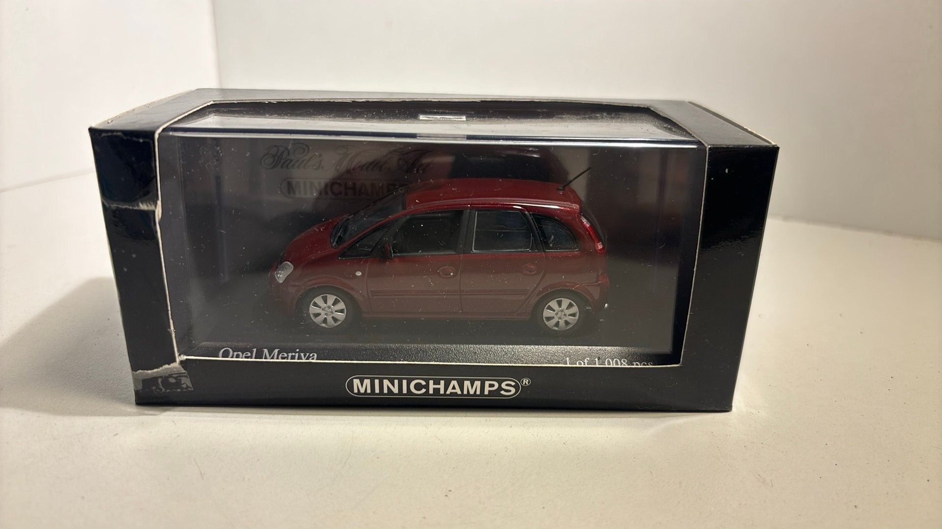 Opel meriva red minichamps 1.43, Auto, Ophalen of Verzenden, MiniChamps, A