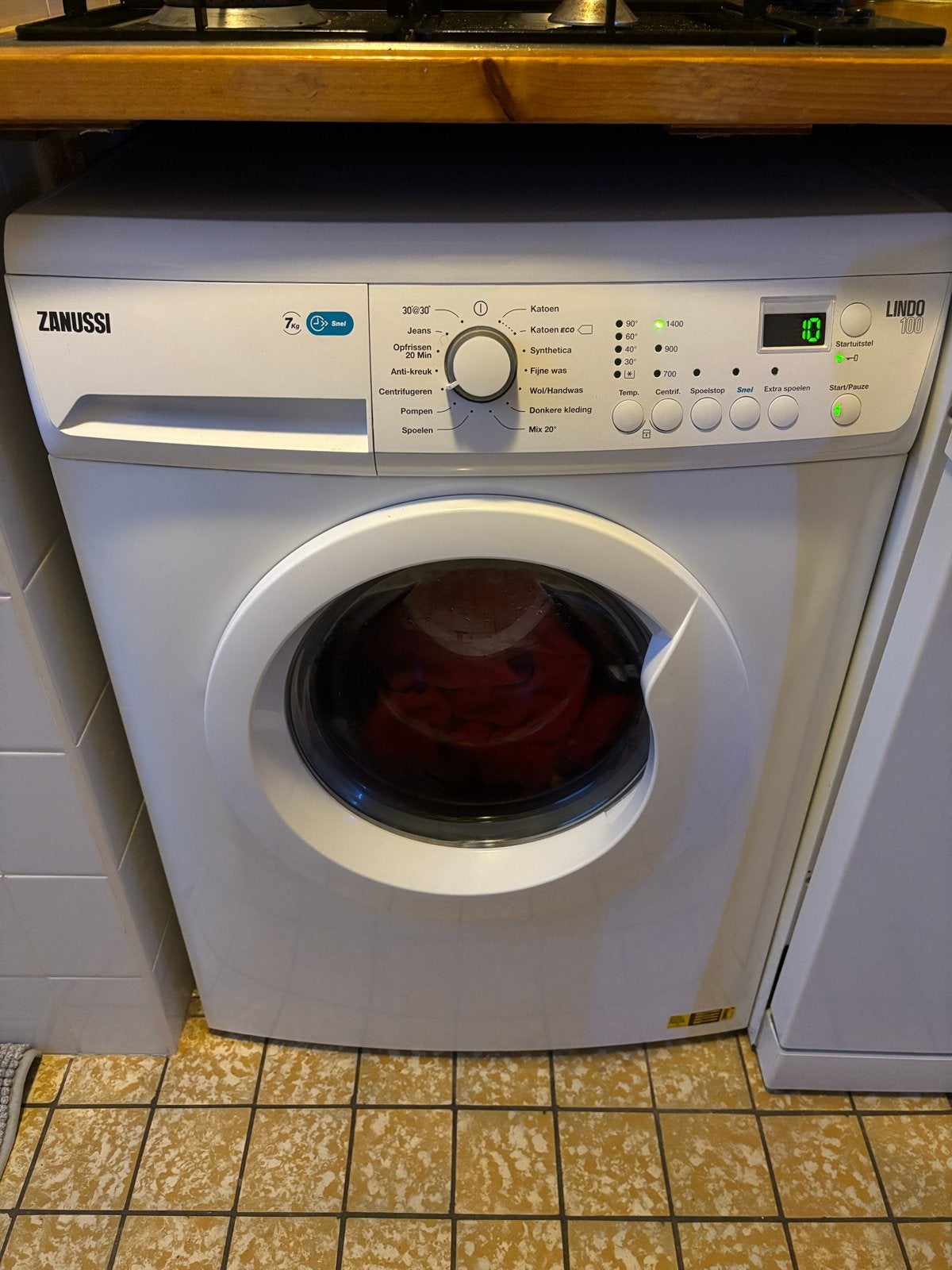 Zanussi Lindo 100 Wasmachine 7kg - Zo goed als nieuw, Ophalen, Zo goed als nieuw, Voorlader, Kort programma