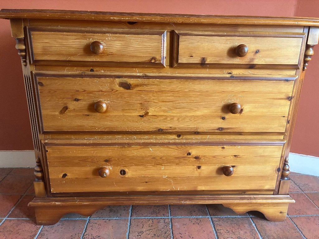 houten ladenkastje, Huis en Inrichting, Kasten | Ladekasten, Ophalen, Gebruikt, 50 tot 100 cm, 3 of 4 laden